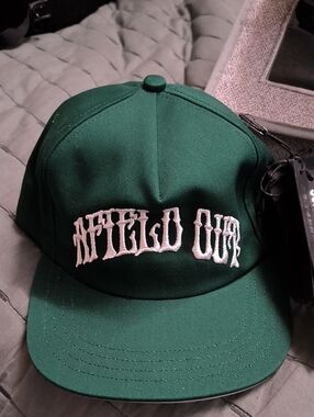 Green Embroidered Snapback Cap 'AField Out'